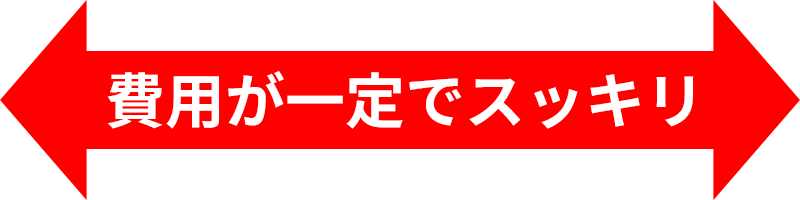 費用が一定でスッキリ